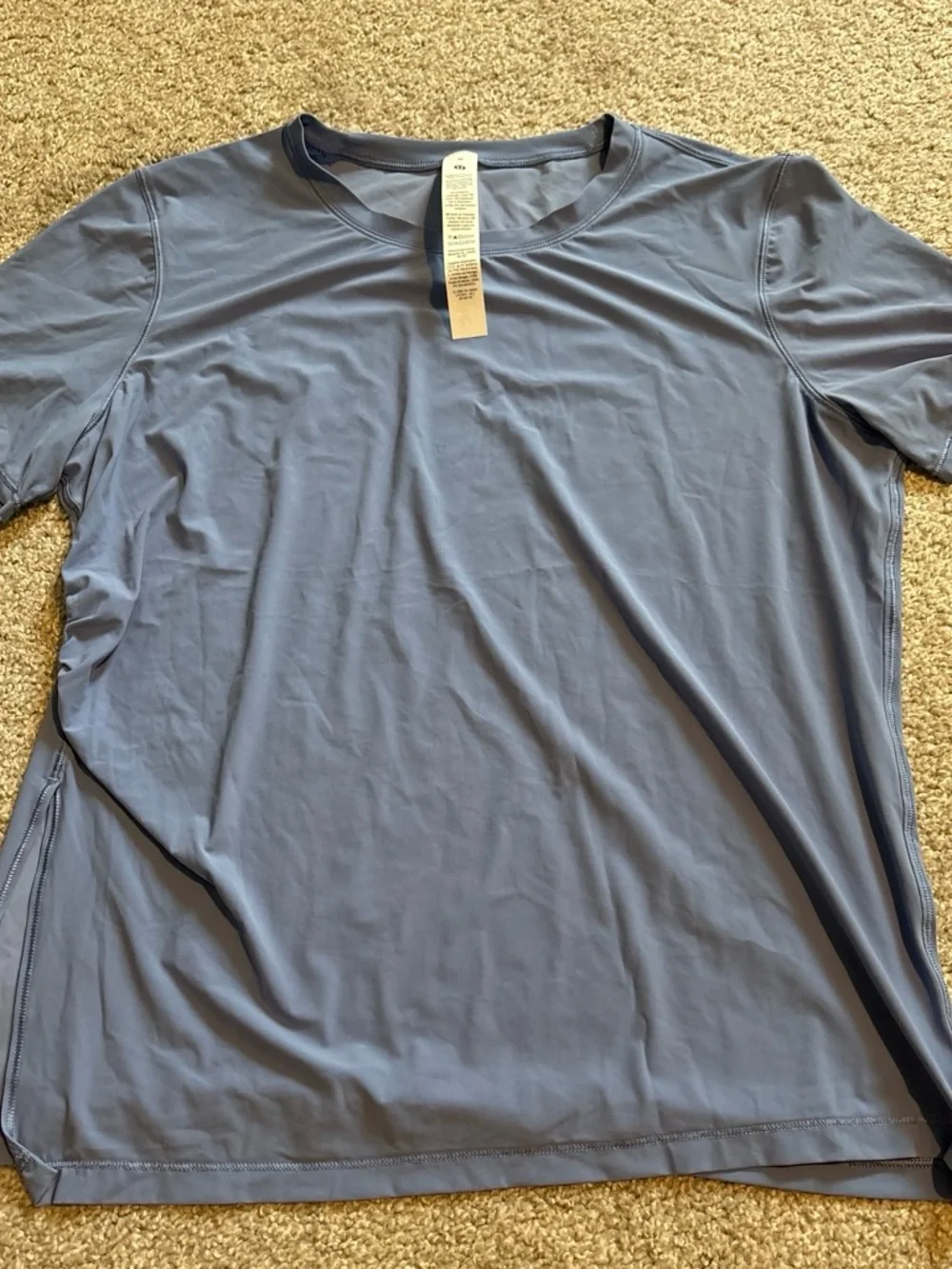 lululemon athletica Women’s Medium blue workout top drifit breakaway tee workout